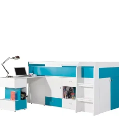 Meble Dla Dzieci|Meble Młodzieżowe>MEBLAR Łóżko piętrowe z biurkiem i szafkami MALVES