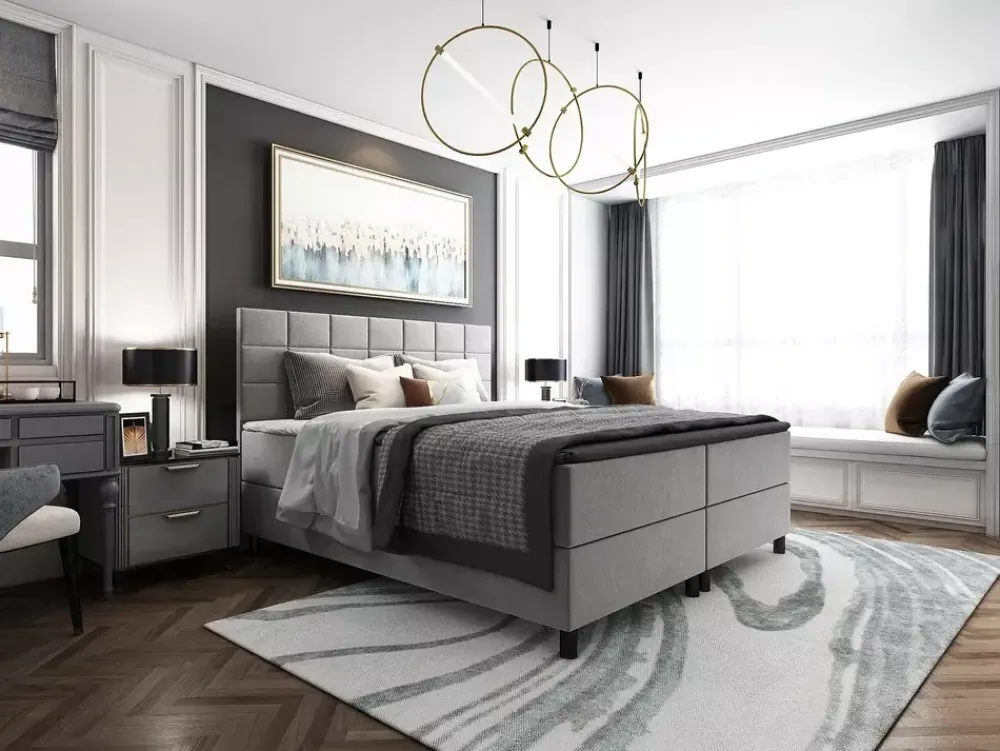 Łóżka Młodzieżowe|Łóżka Na Nóżkach>Laaph Studio Łóżko sypialniane 140x200 BOHOL