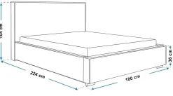 Łóżka Młodzieżowe|Łóżka Z Zagłówkiem></noscript>Riban Łóżko sypialniane 160x200 cm KRAM