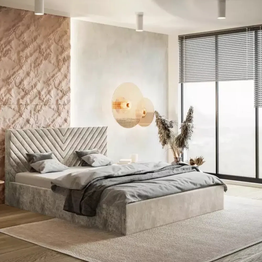 Łóżka Młodzieżowe|Łóżka Z Zagłówkiem>Riban Łóżko sypialniane 160x200 cm REBURY