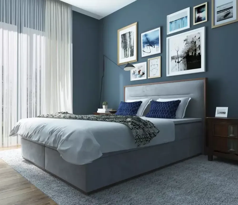 Łóżka Z Zagłówkiem|Łóżka Z Materacem>Laaph Studio Łóżko sypialniane 180x200 SUMBA