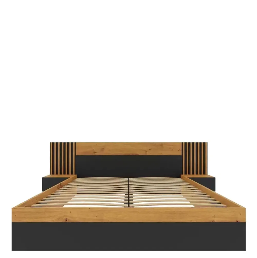 Meble Młodzieżowe|Łóżka Młodzieżowe>Meblohand Łóżko sypialniane 160x200 z szafkami nocnymi NELGARI