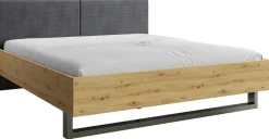 Łóżka Na Nóżkach|Łóżka Z Zagłówkiem>MEBLOSIEK Łóżko sypialniane 180x200 z tapicerowanym zagłówkiem RUSTICA