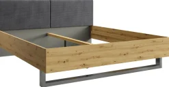 Łóżka Na Nóżkach|Łóżka Z Zagłówkiem>MEBLOSIEK Łóżko sypialniane 180x200 z tapicerowanym zagłówkiem RUSTICA