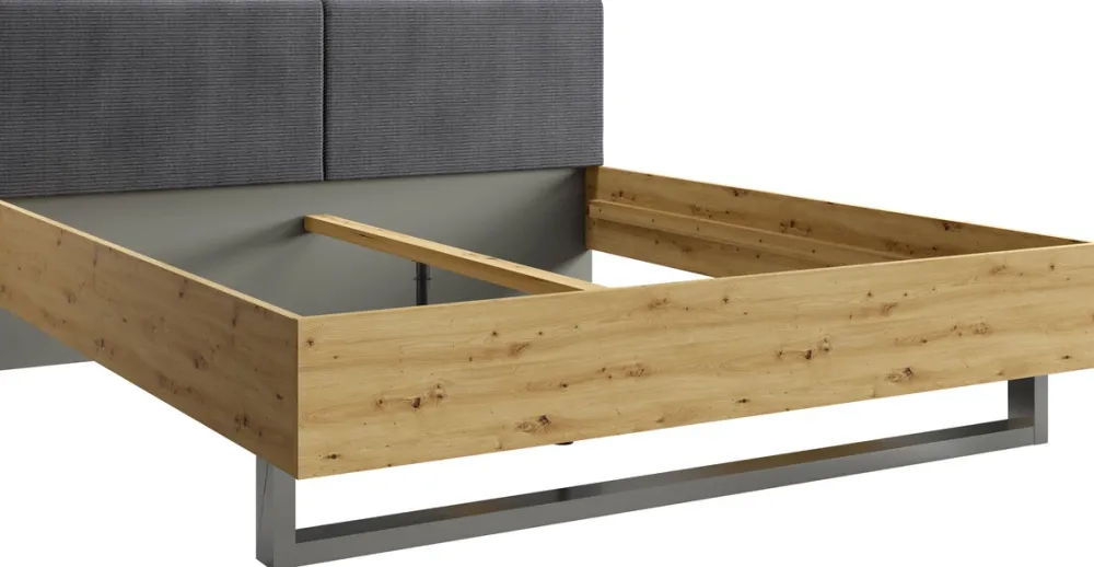 Łóżka Na Nóżkach|Łóżka Z Zagłówkiem>MEBLOSIEK Łóżko sypialniane 180x200 z tapicerowanym zagłówkiem RUSTICA