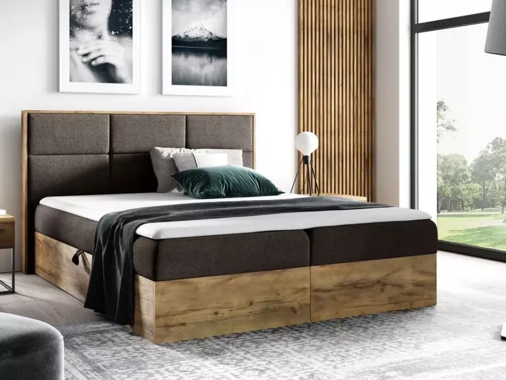 Łóżka Małżeńskie|Łóżka Z Zagłówkiem>Gruszka Łóżko sypialniane 180x200 z zagłówkiem VALENCE