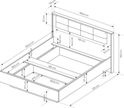 Meble Młodzieżowe|Łóżka Młodzieżowe></noscript>LASKI Łóżko sypialniane z pojemnikiem MESSA