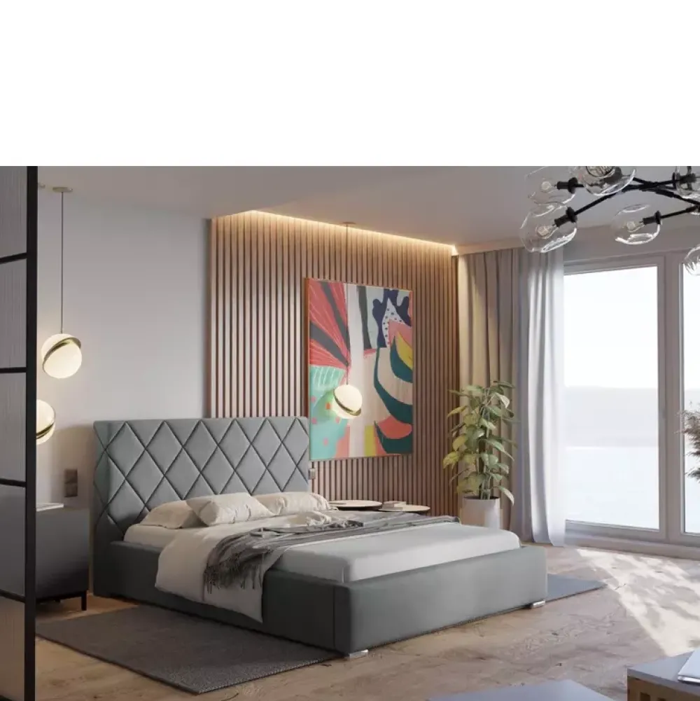 Łóżka Młodzieżowe|Łóżka Dziecięce>Riban Łóżko tapicerowane do sypialni 120x200 cm STRALO