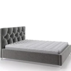 Łóżka Z Zagłówkiem|Łóżka Szare>COMFORTEO Łóżko tapicerowane do sypialni 180x200 KASANDRA