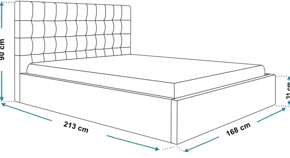 Łóżka Młodzieżowe|Łóżka Z Zagłówkiem>Riban Łóżko tapicerowane podwójne 160x200 cm HARK