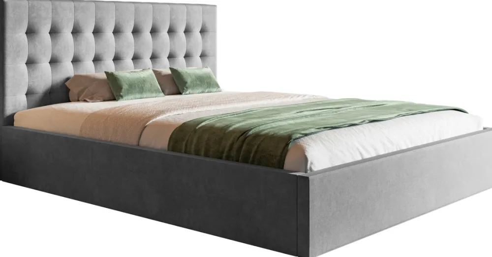 Łóżka Młodzieżowe|Łóżka Z Zagłówkiem>Riban Łóżko tapicerowane podwójne 160x200 cm HARK
