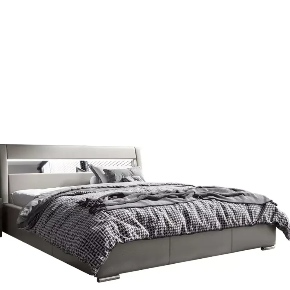 Łóżka Młodzieżowe|Łóżka Z Zagłówkiem>Gruszka Łóżko Tapicerowane 140x200 beżowe LAGOS