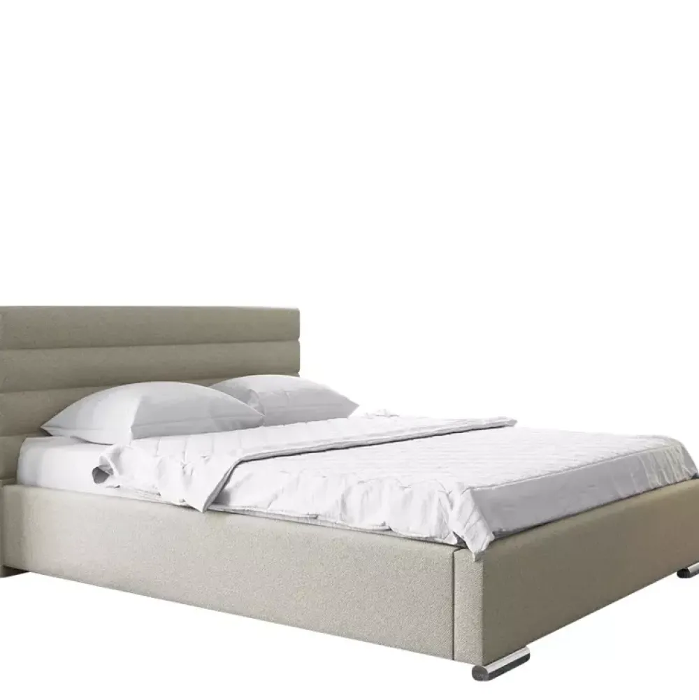 Łóżka Młodzieżowe|Łóżka Z Zagłówkiem>Gruszka Łóżko tapicerowane 140x200 beżowe LIZBONA