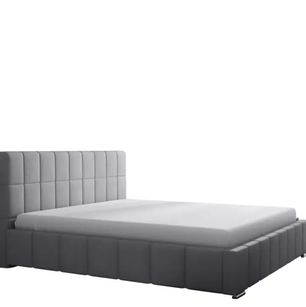 Łóżka Z Zagłówkiem|Łóżka Beżowe>Gruszka Łóżko tapicerowane 200x200 beżowe LIMA