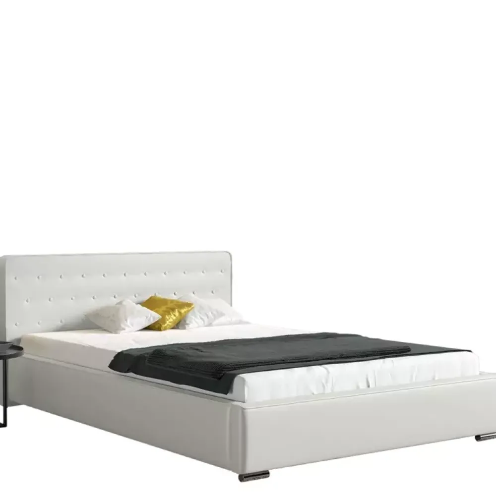 Łóżka Młodzieżowe|Łóżka Z Zagłówkiem>Gruszka Łóżko tapicerowane 140x200 beżowe ODESSA