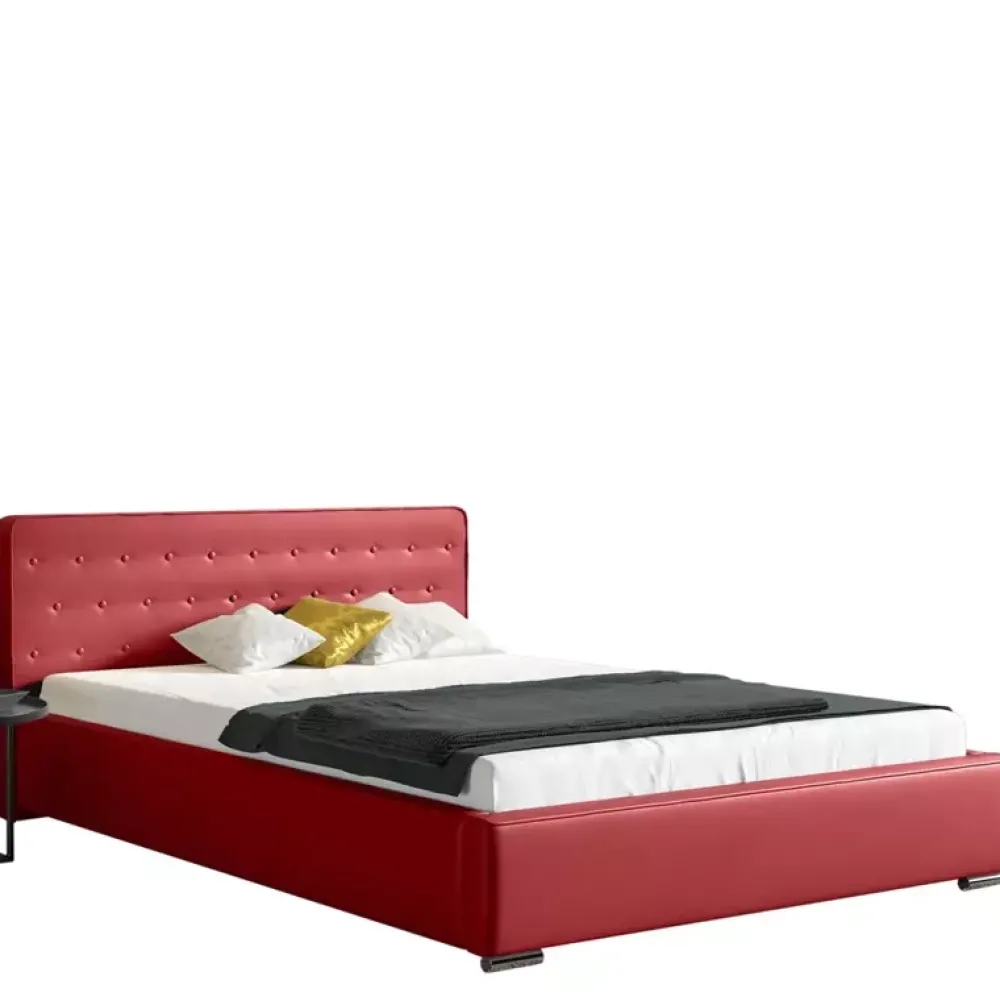 Łóżka Młodzieżowe|Łóżka Z Zagłówkiem>Gruszka Łóżko tapicerowane 140x200 beżowe ODESSA