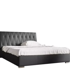 Łóżka Białe|Łóżka Glamour></noscript>Gruszka Łóżko tapicerowane 180x200 biała ekoskóra NANKIN