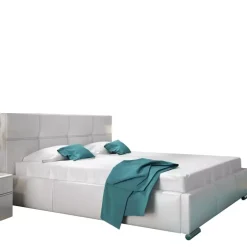 Łóżka Z Zagłówkiem|Łóżka Białe>Gruszka Łóżko tapicerowane 180x200 białe KAIR