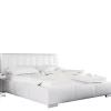 Łóżka Z Zagłówkiem|Łóżka Białe>Gruszka Łóżko tapicerowane 180x200 białe MANILA