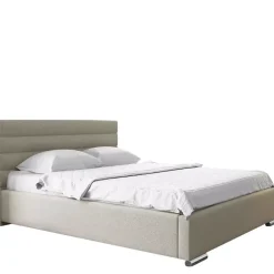 Łóżka Beżowe|Łóżka Nowoczesne>Gruszka Łóżko Tapicerowane 200x200 brązowe LIZBONA