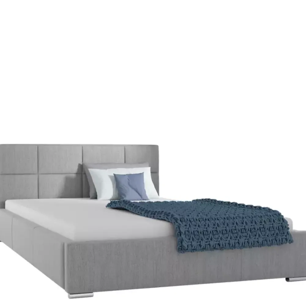 Łóżka Młodzieżowe|Łóżka Z Zagłówkiem>Gruszka Łóżko tapicerowane 140x200 brązowe MEKSYK