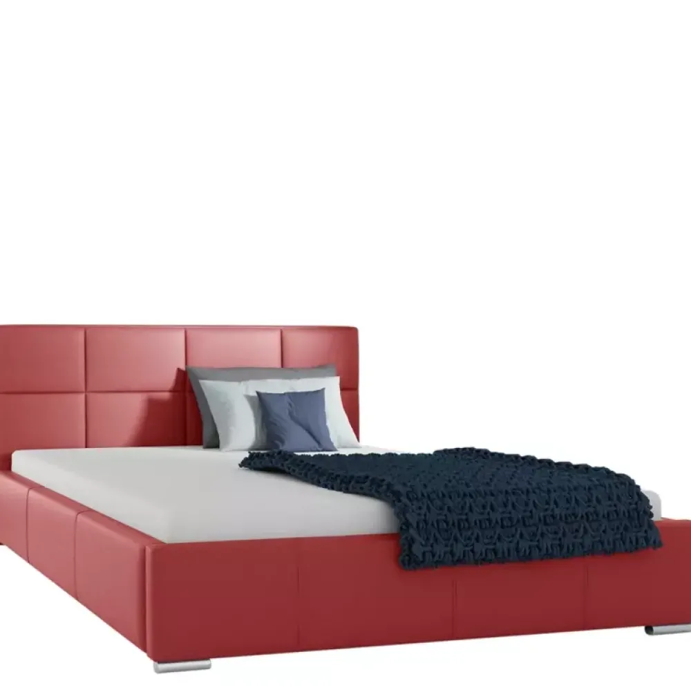 Łóżka Młodzieżowe|Łóżka Z Zagłówkiem>Gruszka Łóżko tapicerowane 140x200 brązowe MEKSYK