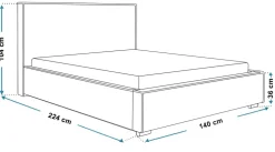 Łóżka Młodzieżowe|Łóżka Dziecięce></noscript>Riban Łóżko tapicerowane 120x200 cm KRAM