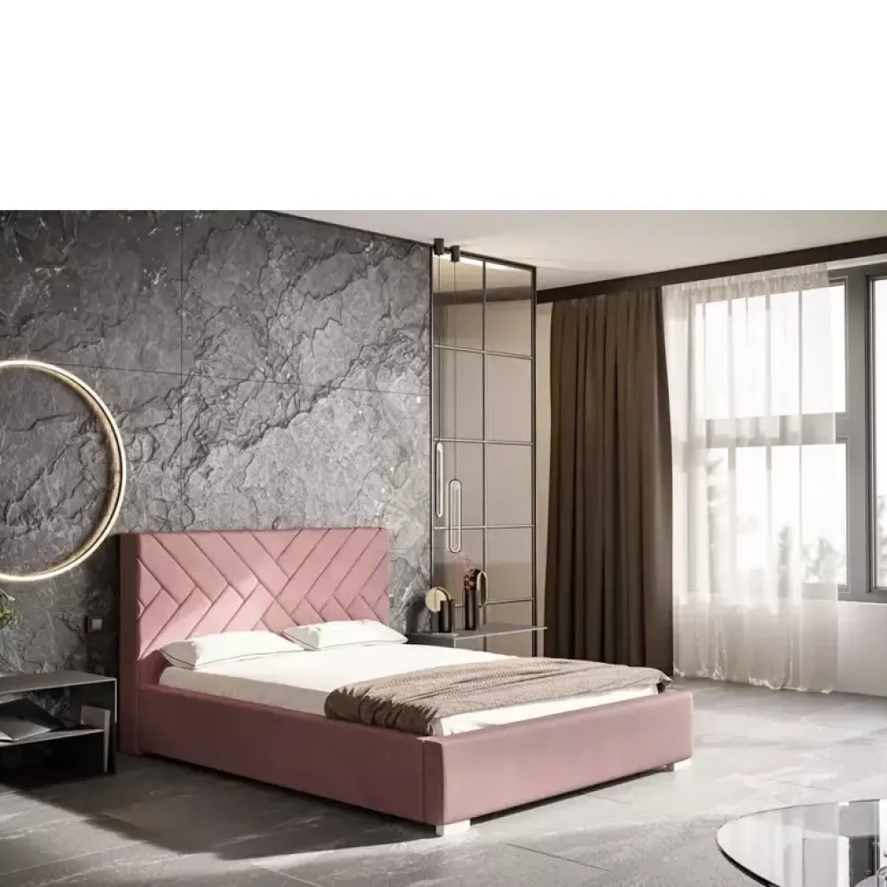 Łóżka Młodzieżowe|Łóżka Z Zagłówkiem>Riban Łóżko tapicerowane 140x200 cm pojemnik TRENS