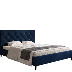 Łóżka Młodzieżowe|Łóżka Na Nóżkach>Riban Łóżko tapicerowane 160x200 cm TIBUS granatowe