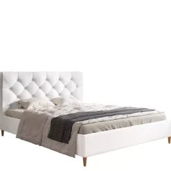 Łóżka Młodzieżowe|Łóżka Na Nóżkach></noscript>Riban Łóżko tapicerowane 160x200 cm TIBUS granatowe