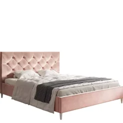 Łóżka Młodzieżowe|Łóżka Na Nóżkach></noscript>Riban Łóżko tapicerowane 160x200 cm TIBUS granatowe