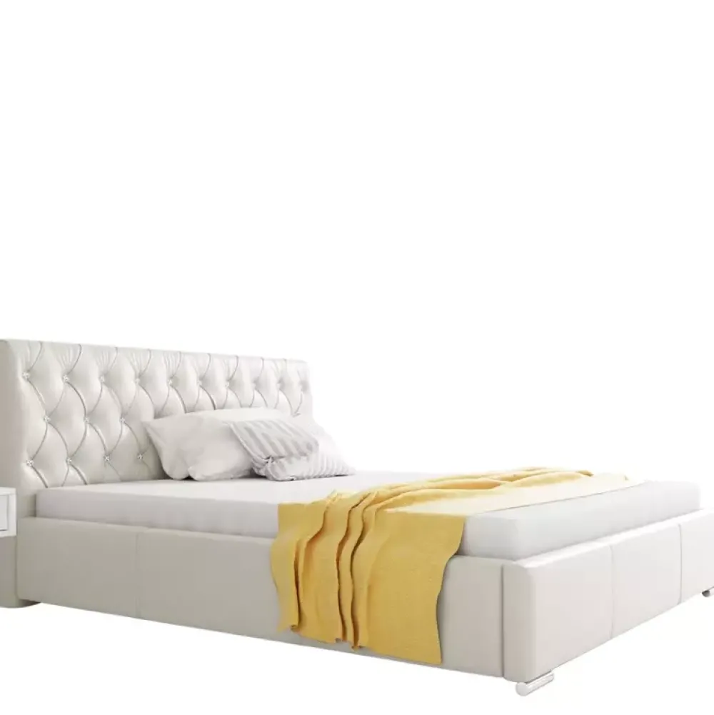 Łóżka Młodzieżowe|Łóżka Z Zagłówkiem>Gruszka Łóżko tapicerowane 160x200 czarne RYGA