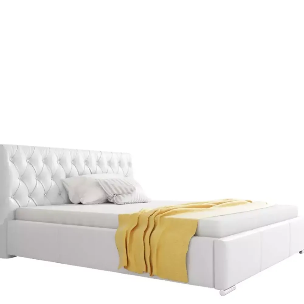 Łóżka Młodzieżowe|Łóżka Z Zagłówkiem>Gruszka Łóżko tapicerowane 160x200 czarne RYGA