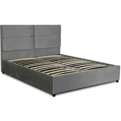 Łóżka Ze Stelażem|Łóżka Na Nóżkach>MEBEL ELITE Łóżko tapicerowane 160x200 dwuosobowe TAVONE szare
