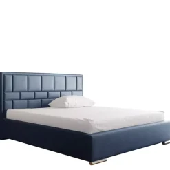 Łóżka Z Pojemnikiem|Łóżka Granatowe>Gruszka Łóżko tapicerowane 200x200 granatowe NAIROBI