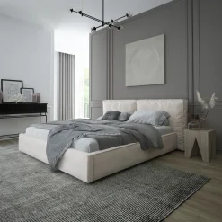 Łóżka Młodzieżowe|Łóżka Z Zagłówkiem>Laaph Studio Łóżko tapicerowane 140x200 PALISE