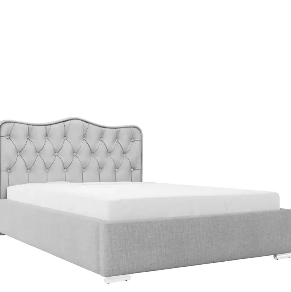 Łóżka Z Pojemnikiem|Łóżka Czarne>Gruszka Łóżko tapicerowane 200x200 SEUL