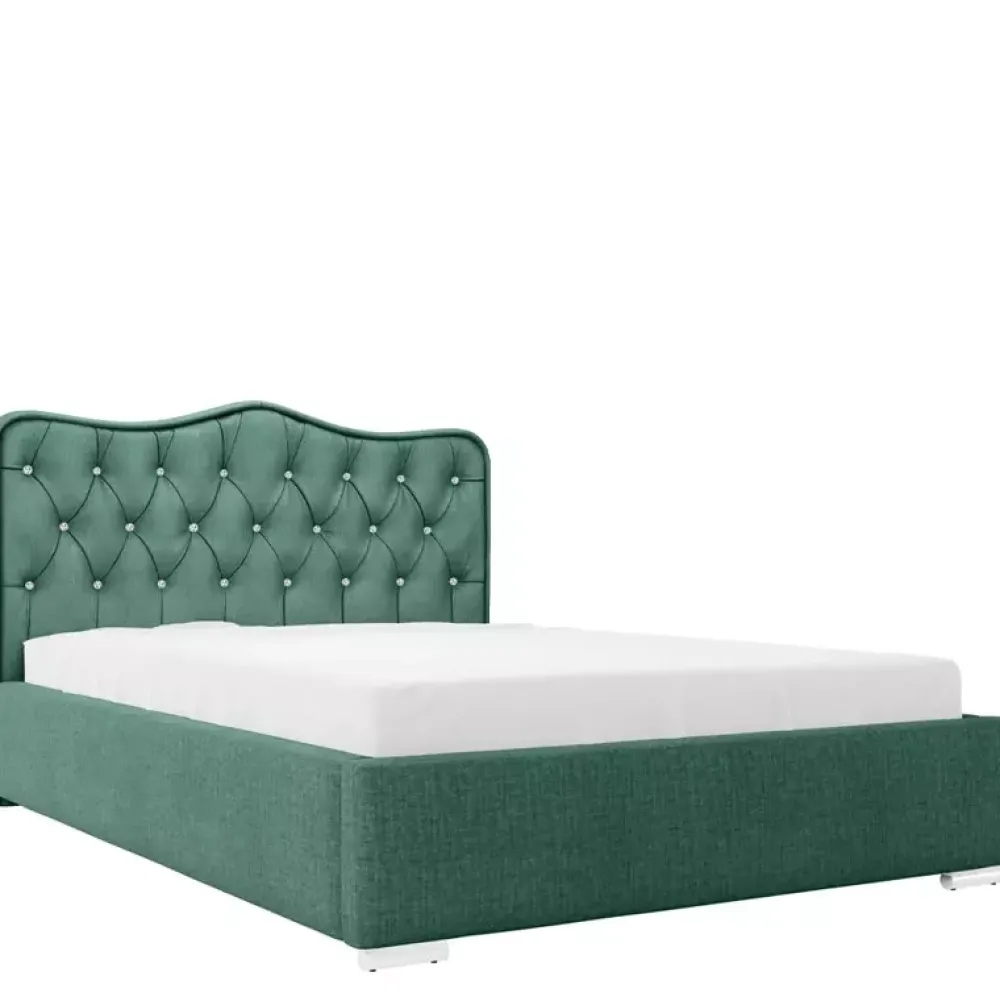 Łóżka Z Pojemnikiem|Łóżka Czarne>Gruszka Łóżko tapicerowane 200x200 SEUL