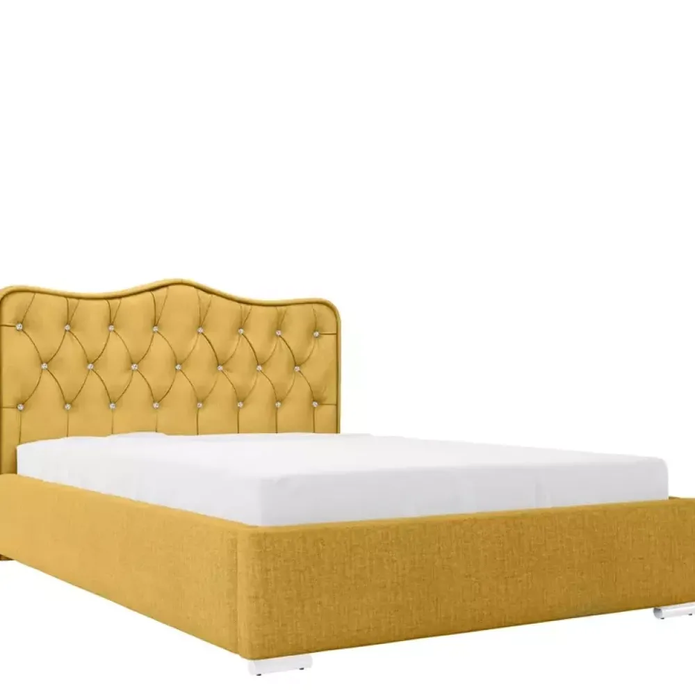 Łóżka Z Pojemnikiem|Łóżka Czarne>Gruszka Łóżko tapicerowane 200x200 SEUL