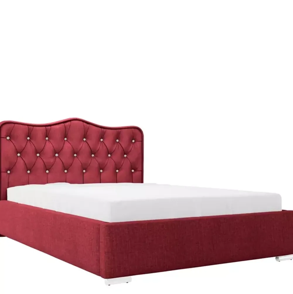 Łóżka Z Pojemnikiem|Łóżka Czarne>Gruszka Łóżko tapicerowane 200x200 SEUL