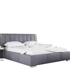 Łóżka Młodzieżowe|Łóżka Z Zagłówkiem>Gruszka Łóżko tapicerowane 160x200 szare MANILA