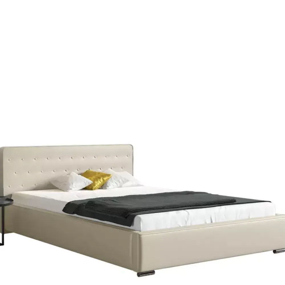 Łóżka Młodzieżowe|Łóżka Z Zagłówkiem>Gruszka Łóżko tapicerowane 160x200 szare ODESSA