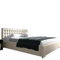 Łóżka Glamour|Łóżka Dwuosobowe>Gruszka Łóżko tapicerowane 180x200 z czerwonej ekoskóry PRAGA