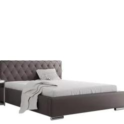 Łóżka Z Zagłówkiem|Łóżka Beżowe>Gruszka Łóżko tapicerowane 180x200 z ekoskóry PEKIN