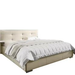 Łóżka Młodzieżowe|Łóżka Białe>Gruszka Łóżko tapicerowane 140x200 z ekoskóry LONDYN