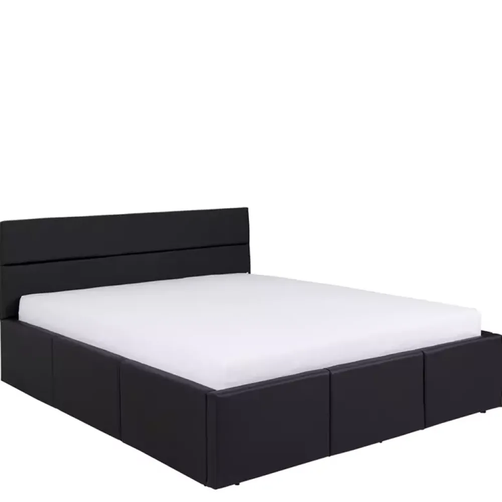 Łóżka Młodzieżowe|Łóżka Z Zagłówkiem>GiB Meble Łóżko tapicerowane 160x200 z pojemnikiem czarny MODERN