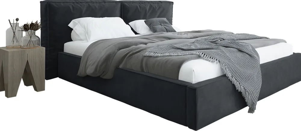 Łóżka Z Zagłówkiem|Łóżka Z Pojemnikiem>Laaph Studio Łóżko tapicerowane 180x200 z pojemnikiem PALISE