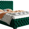 Łóżka Z Pojemnikiem|Łóżka Zielone>Riban Łóżko tapicerowane z pojemnikiem 200x200 cm QUINTE