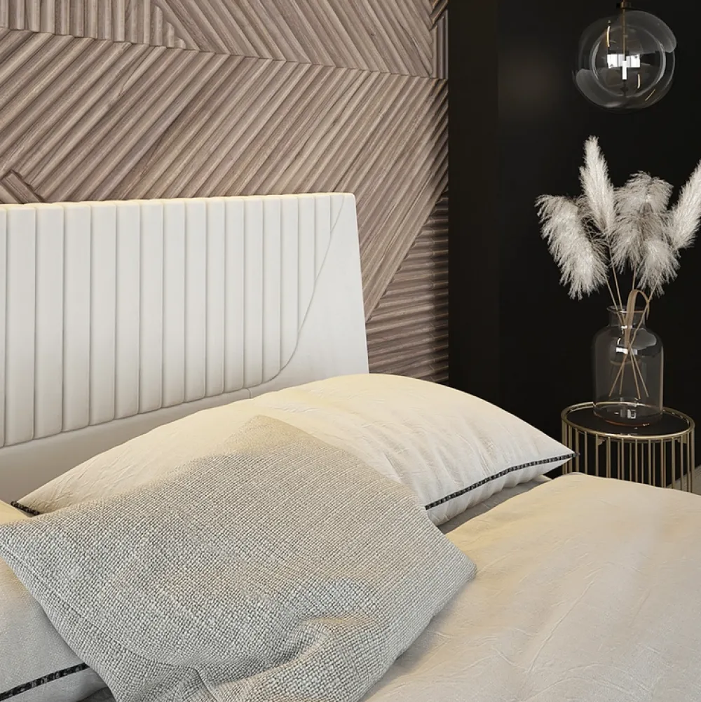 Łóżka Młodzieżowe|Łóżka Na Nóżkach>Laaph Studio Łóżko tapicerowane z pojemnikiem 160x200 ANUBIS