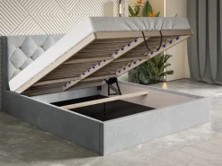 Łóżka Z Zagłówkiem|Łóżka Z Pojemnikiem>Riban Łóżko tapicerowane z pojemnikiem 180x200 cm DRALE